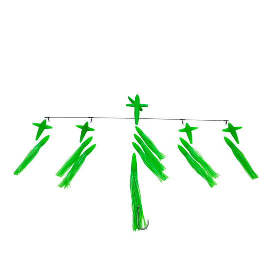 Chatter Lures 36" Super Splash Trolling Bar with 9" Soft Head Machine Lures