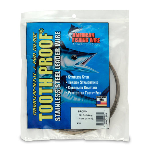 AFW Stainless Steel Leader Wire (124lb. Brown 1/4lb.) JB Tackle