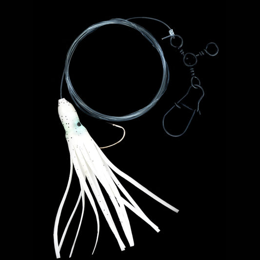 Jigging World 4" Squid 3-Way Fluke Rigs w/ Sinker Snap