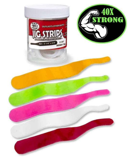 Fat Cow Jig Strips 5 1/4” Skinny Tail
