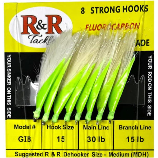 R&R Tackle Tournament Grade Fluorocarbon Sabiki Bait Rigs