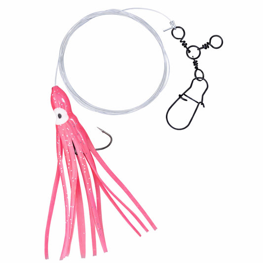 Jigging World 4" Squid 3-Way Fluke Rigs w/ Sinker Snap