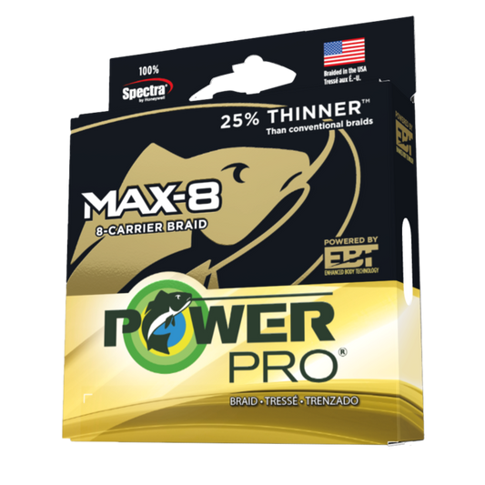 PowerPro MAX-8 Braided Fishing Line (500 yd Spools)
