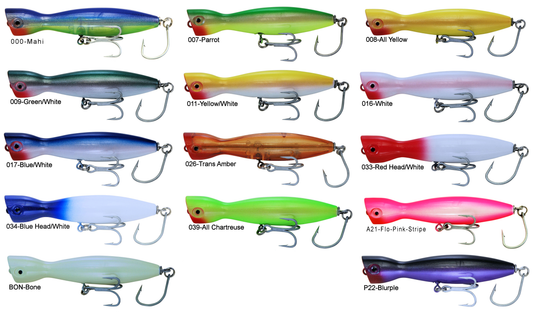 Super Strike Little Neck Topwater Poppers (Sinking)