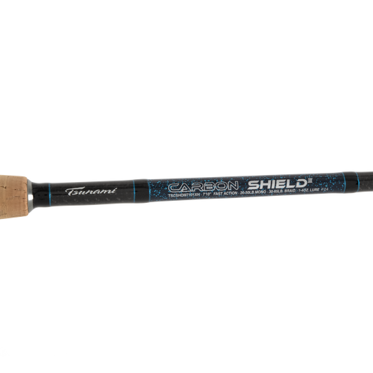 2025 New Tsunami Carbon Shield III Inshore Spinning Rods Blue