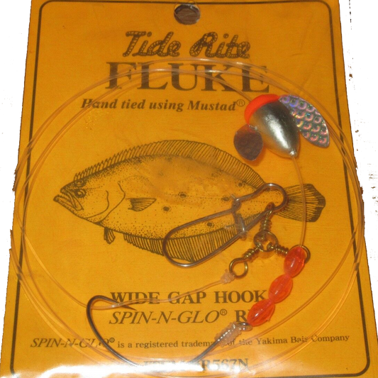 Tide Rite R567 Wide Gap Hook Spin-N-Glow Fluke Rig
