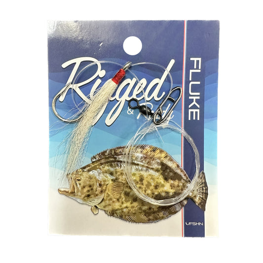 U980 Rigged & Ready Fast Snap Fluke Rig with Bucktail Teaser