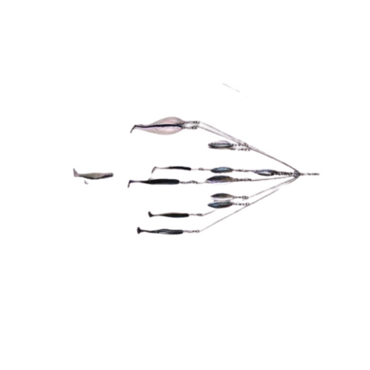 9er's Lures 6 Arm 6" Shad & Spinner Umbrella Rigs
