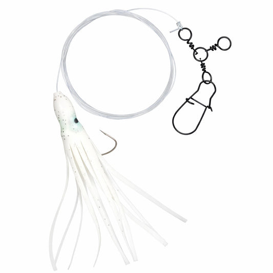 Jigging World 4" Squid 3-Way Fluke Rigs w/ Sinker Snap