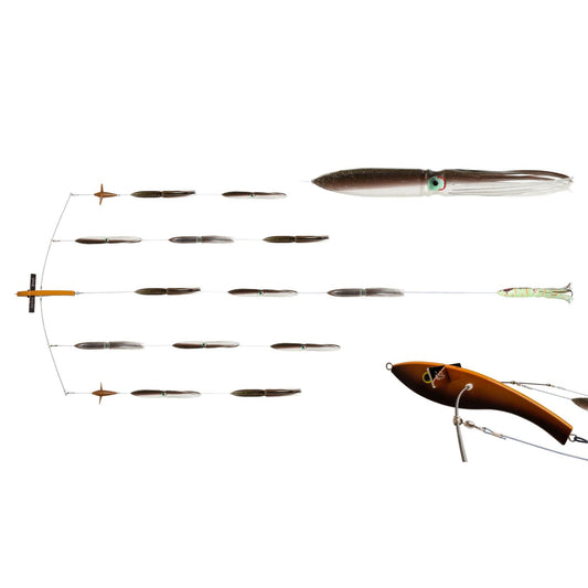 Carlson Offshore 36" Ultimate Bird Bar w/ 14 Fuku Squids