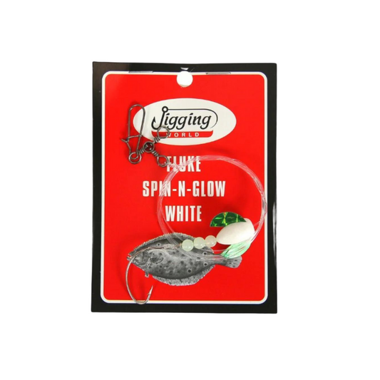 Jigging World Spin & Glow 3-Way Fluke Rigs w/ Sinker Snap