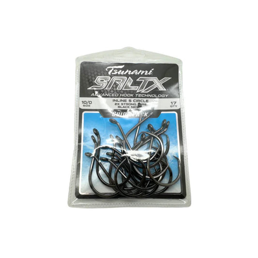 Tsunami SALTX 2x Inline S Circle Hooks - Bulk Packs