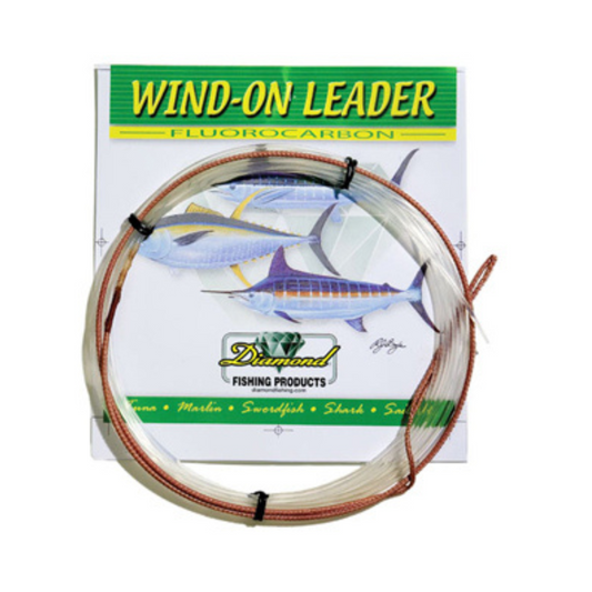 Diamond Fishing Products Fluorocarbon Wind-On Leaders
