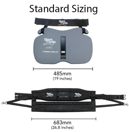 Black Magic Equalizer Twin Pin Pro Fighting Belt and Harness Sets