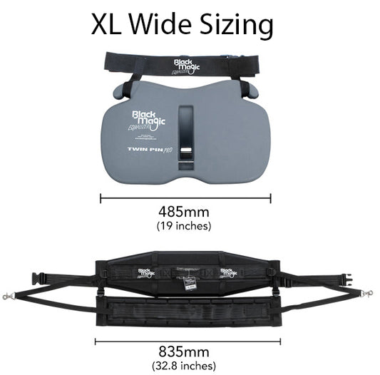 Black Magic Equalizer Twin Pin Pro Fighting Belt and Harness Sets