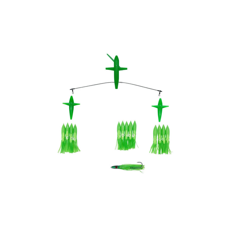 Chatter Lures Side Tracker 6" Floating Bulb Squid Splash Spreader Trolling Bars