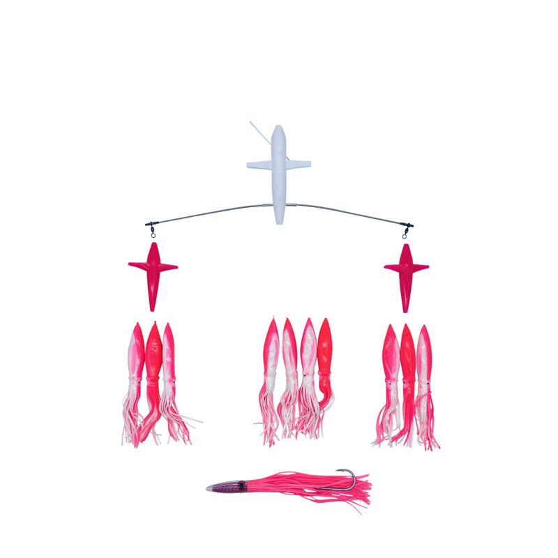 Chatter Lures Side Tracker 6" Floating Bulb Squid Splash Spreader Trolling Bars