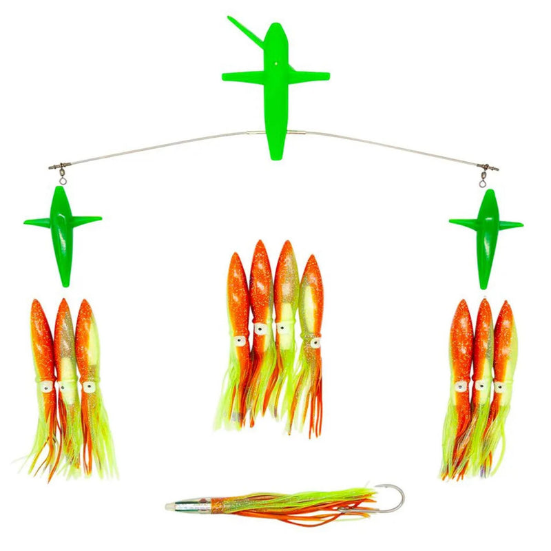 Chatter Lures Side Tracker 6" Floating Bulb Squid Splash Spreader Trolling Bars