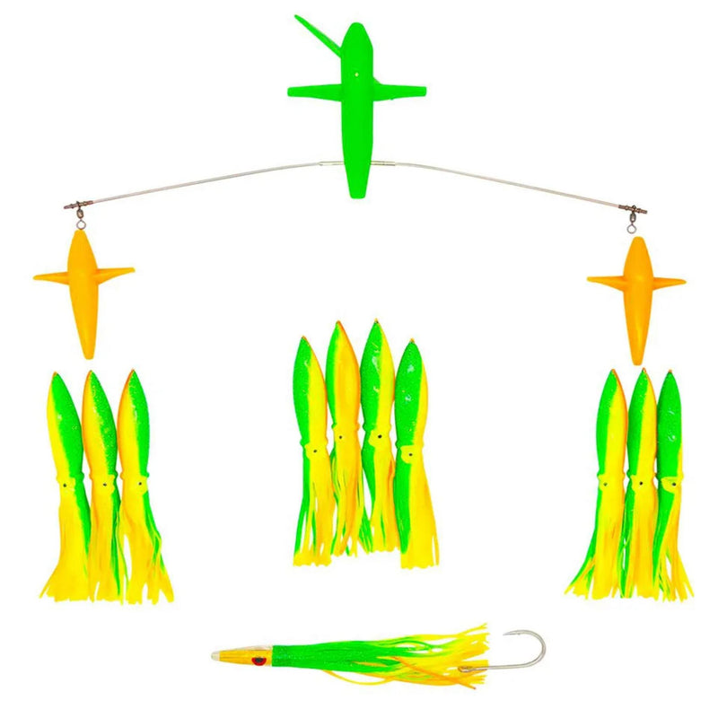 Chatter Lures Side Tracker 6" Floating Bulb Squid Splash Spreader Trolling Bars