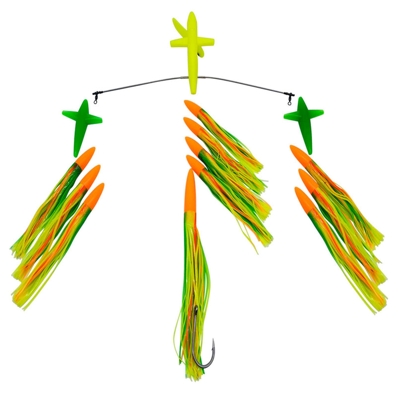 Chatter Lures Side Tracker Spreader Bars with 9" Soft Head Machine Lures