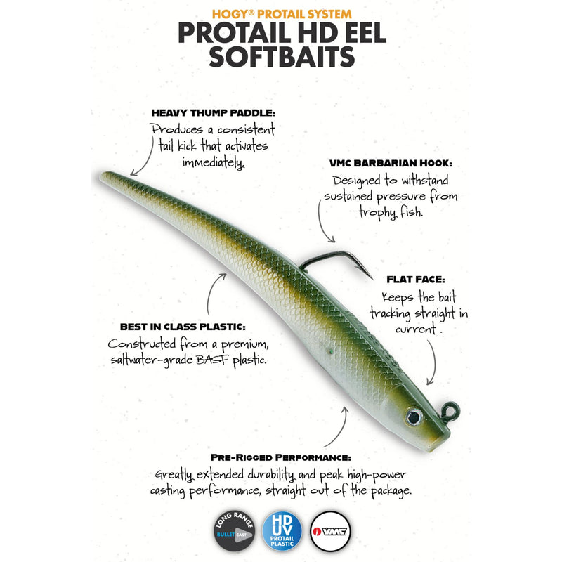 Hogy Protail HD Soft Sand Eel Lure - 7.5 in, 2-1/4 oz