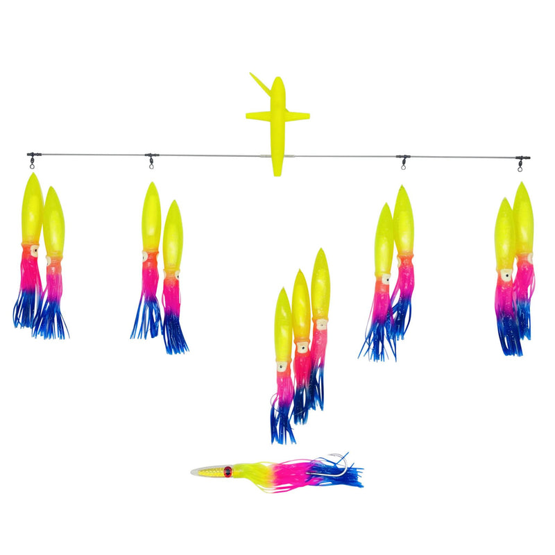 Chatter Lures Side Tracker 6" Floating Bulb Squid Splash Spreader Trolling Bars