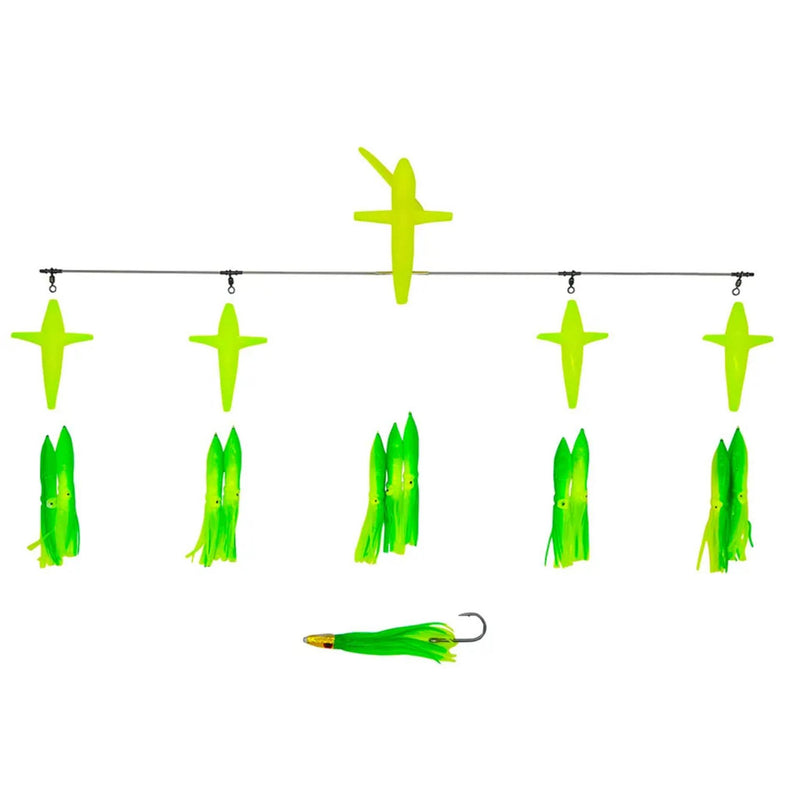 Chatter Lures Side Tracker 6" Floating Bulb Squid Splash Spreader Trolling Bars