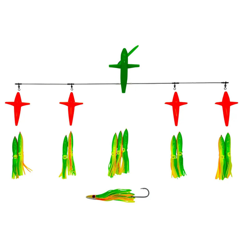 Chatter Lures Side Tracker 6" Floating Bulb Squid Splash Spreader Trolling Bars