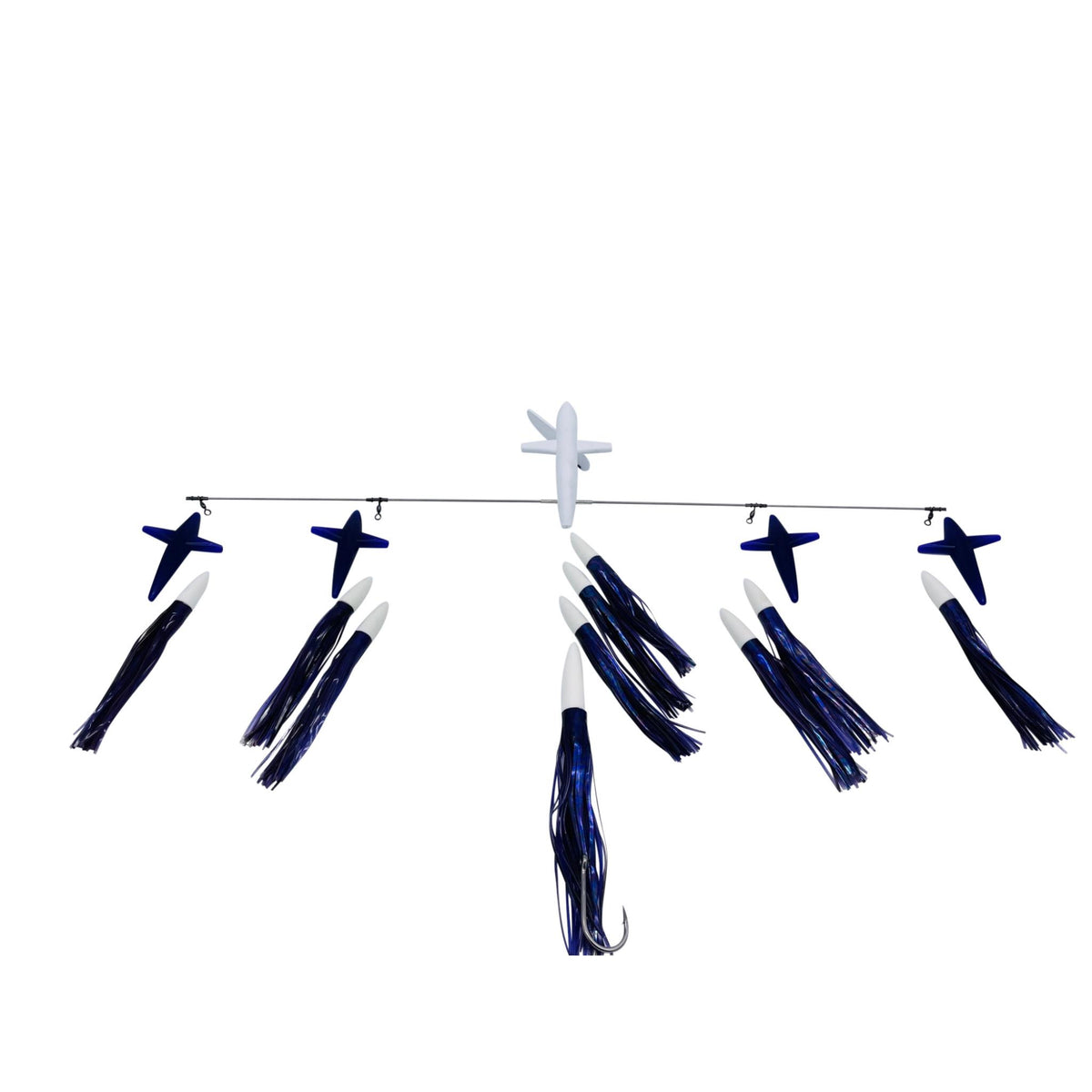 Chatter Lures 36" Super Splash Trolling Bar with 9" Soft Head Machine Lures