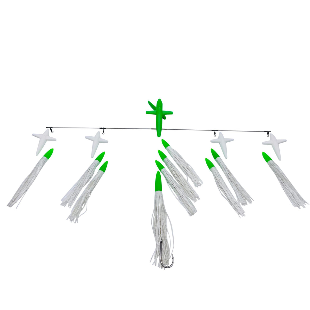 Chatter Lures 36" Super Splash Trolling Bar with 9" Soft Head Machine Lures