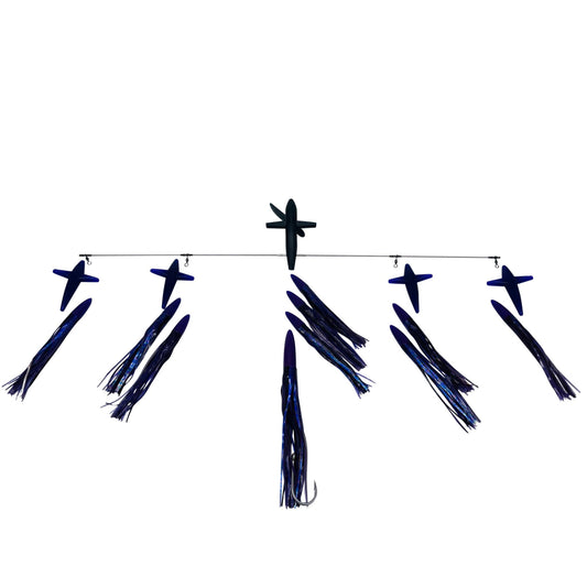 Chatter Lures 36" Super Splash Trolling Bar with 9" Soft Head Machine Lures