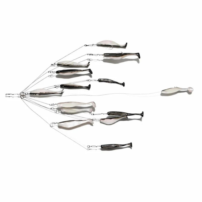 9er's Lures 6 Arm 6" Shad Umbrella Rigs