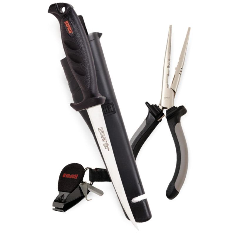 Rapala 4-Piece Fisherman's Combo Pack (Pliers, Fillet Knife, Clipper & Sheath)