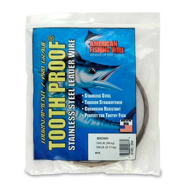 AFW Stainless Steel Leader Wire (124lb. Brown 1/4lb.) JB Tackle