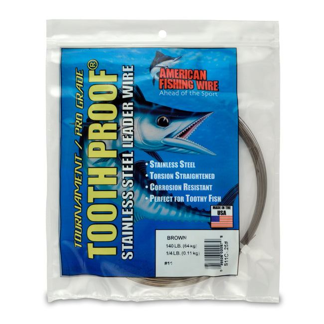 AFW Stainless Steel Leader Wire (140lb. Brown 1/4lb.) JB Tackle