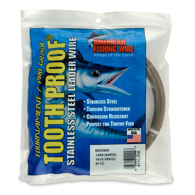 AFW Stainless Steel Leader Wire (140lb. Brown 1lb.) JB Tackle