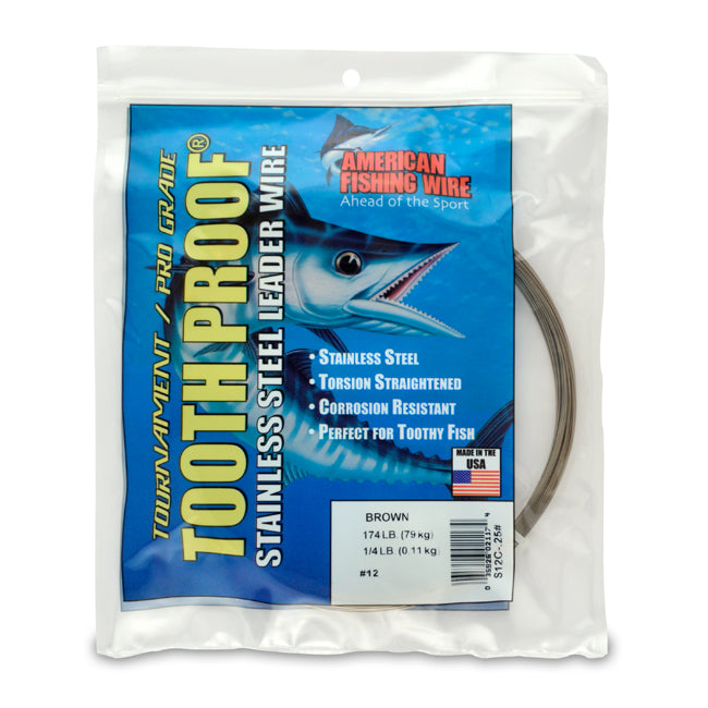 AFW Tooth Proof Stainless Steel Single Strand Leader Wire (1/4 lb Coils)