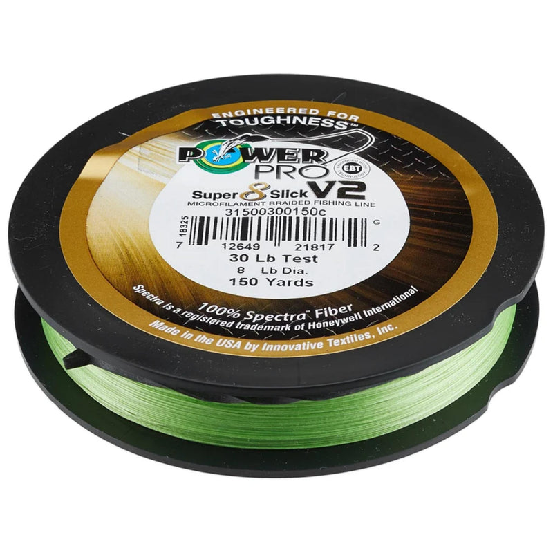 PowerPro Super 8 Slick V2 Braided Fishing Line (3000 yd Spools)