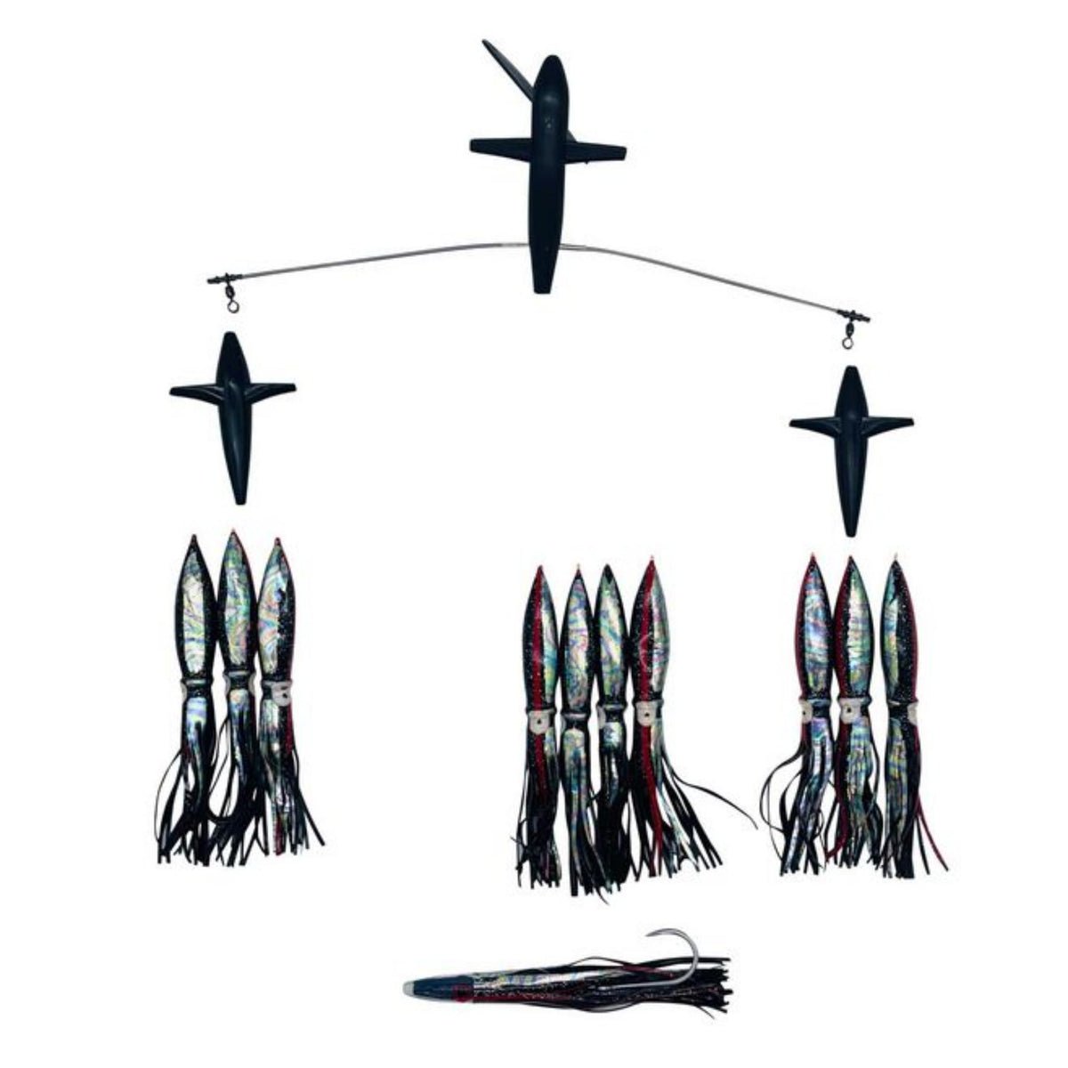 Chatter Lures Side Tracker 9" Floating Bulb Squid Splash Spreader Trolling Bars