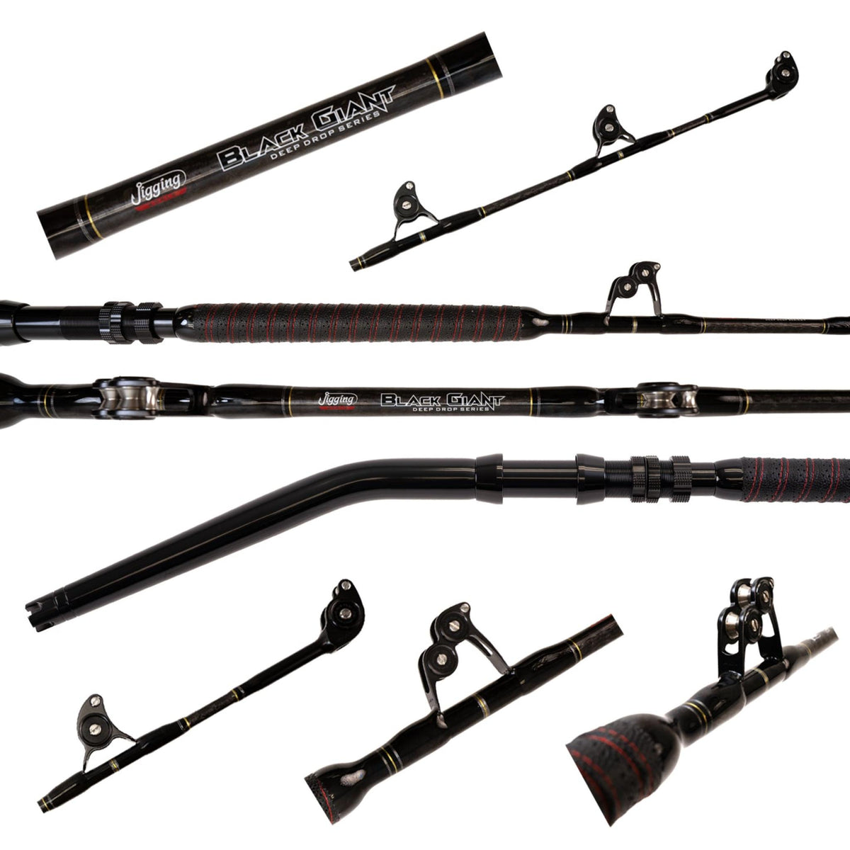 Jigging World Black Giant Deep Drop Full Roller Guide Rods