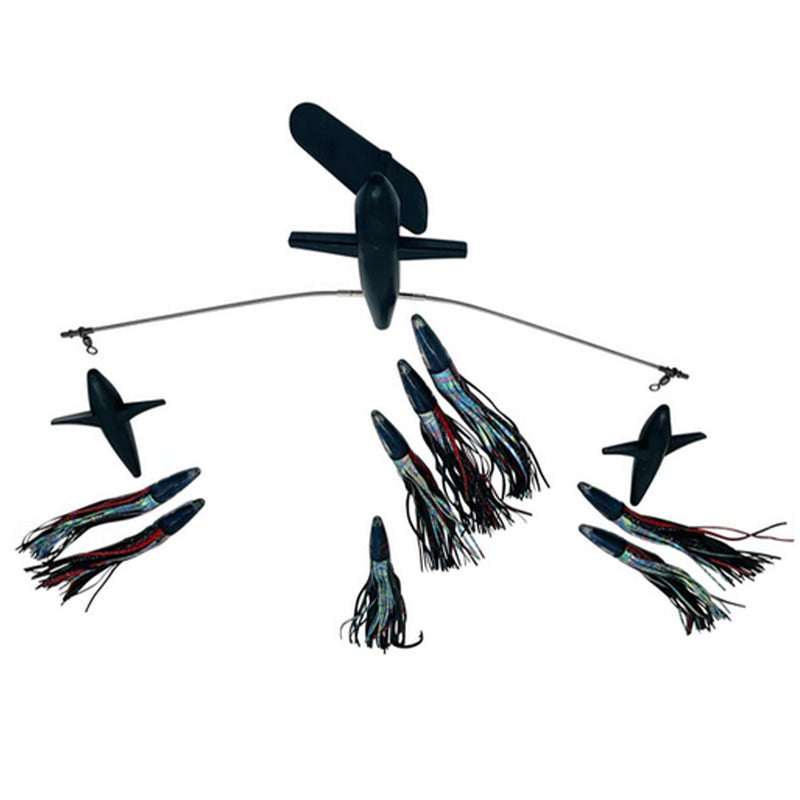 Chatter Lures Side Tracker Spreader Bars with 9" Soft Head Machine Lures