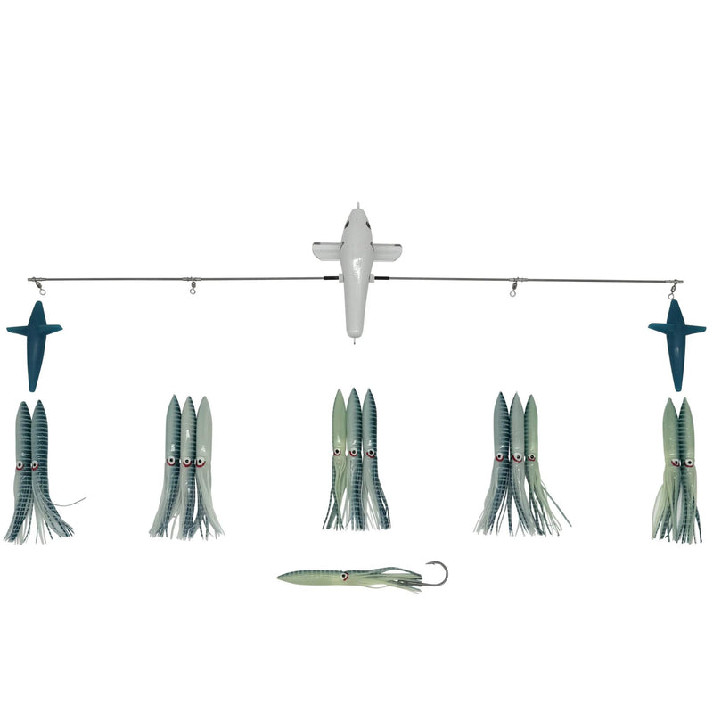 Carlson Offshore 36" Splash Bar w/ 7" Fuku Squids