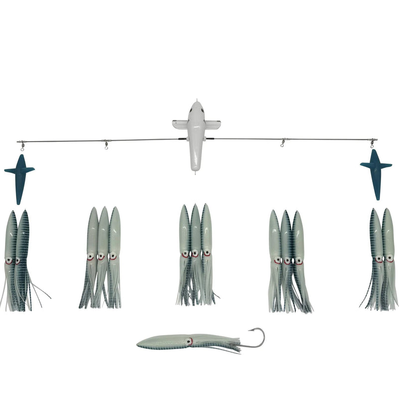 Carlson Offshore 36" Splash Bar w/ 11" Fuku Squids