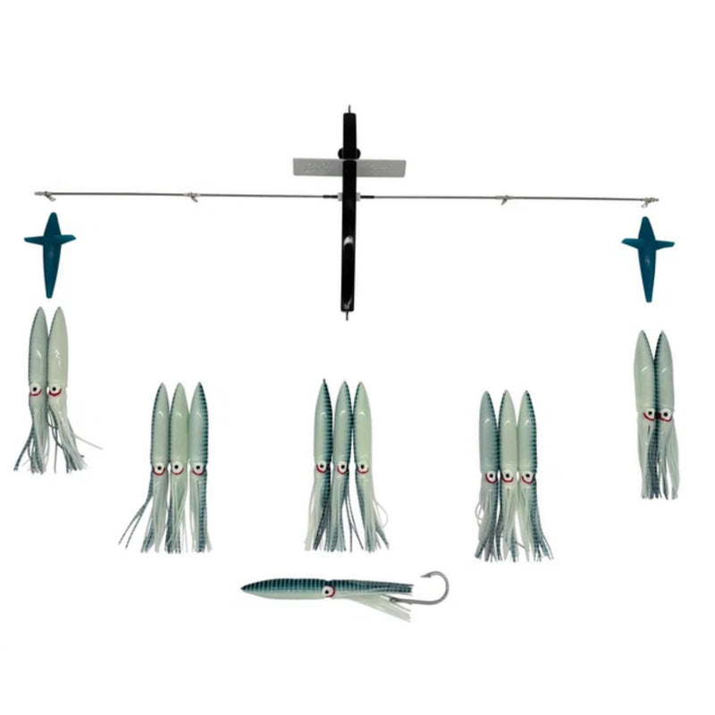 Carlson Offshore 36" Ultimate Bird Bar w/ 14 Fuku Squids
