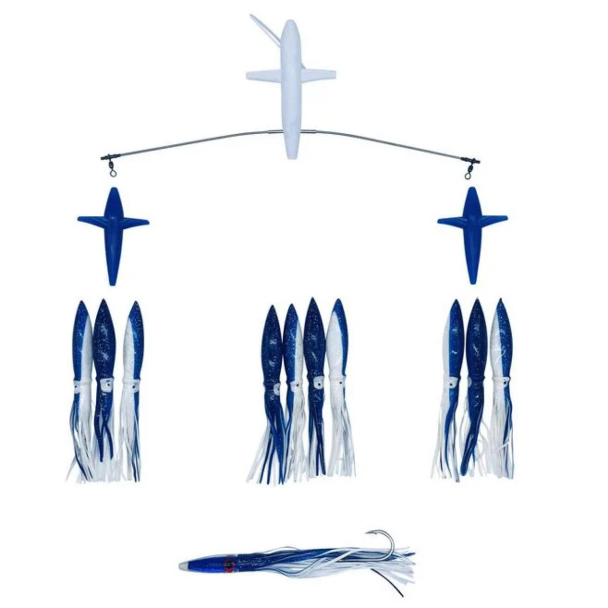 Chatter Lures Side Tracker 9" Floating Bulb Squid Splash Spreader Trolling Bars