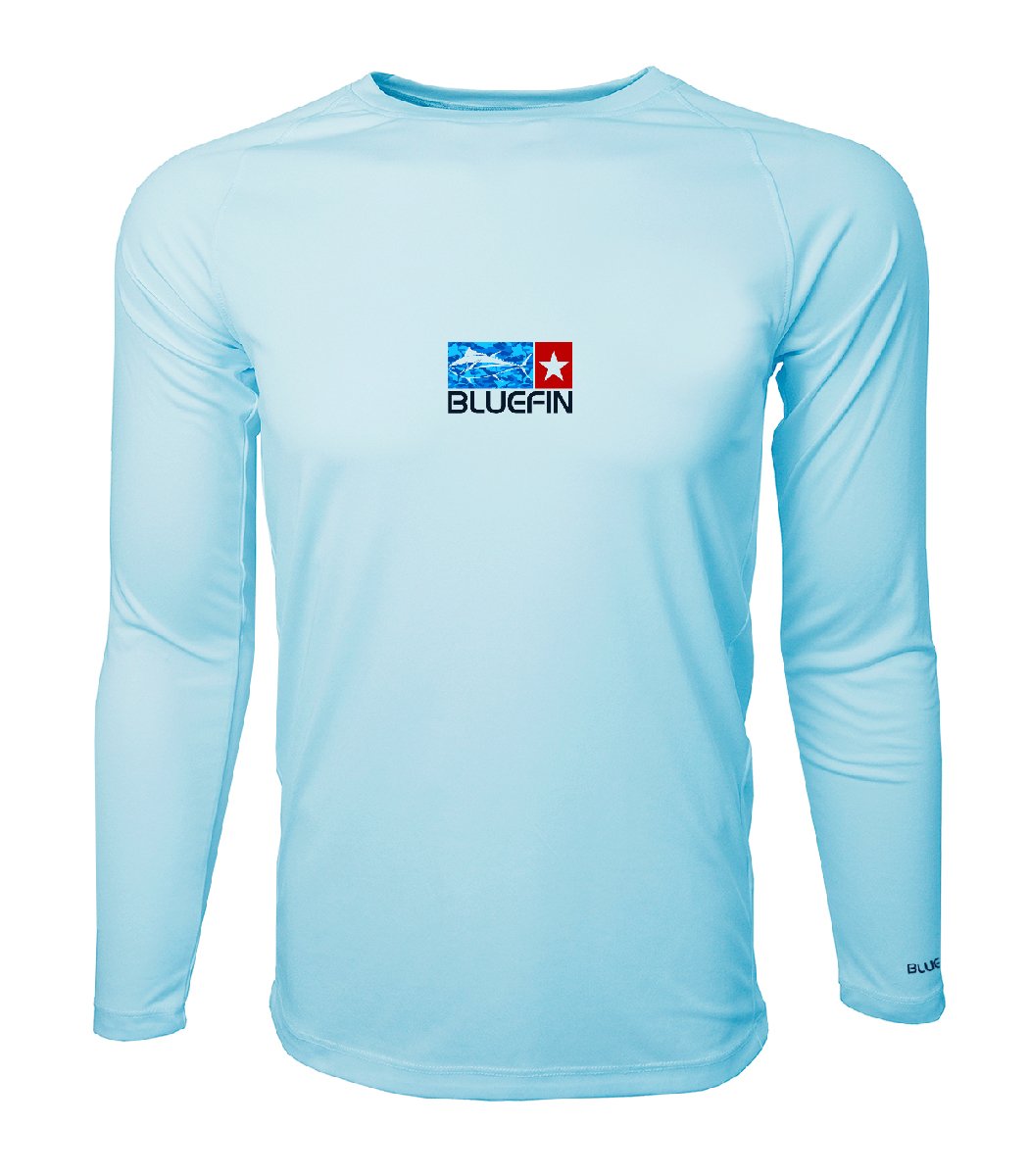 Bluefin Technical Tee Camo Logo - Aqua