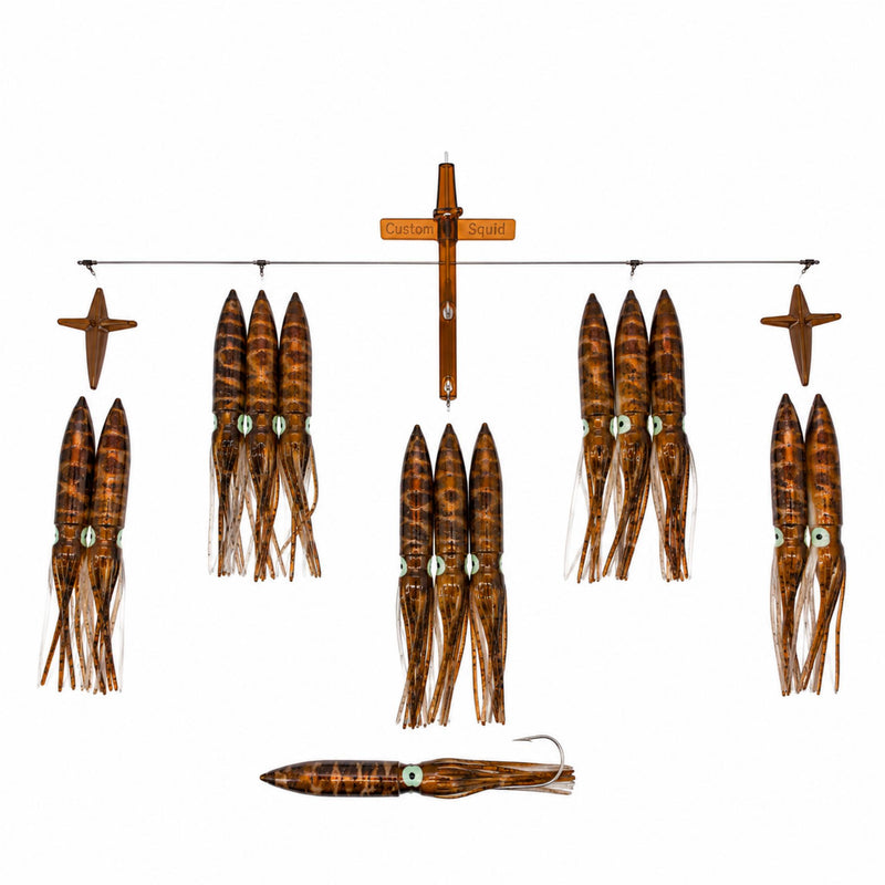 Carlson Offshore 36" Ultimate Bird Bar w/ 14 Fuku Squids