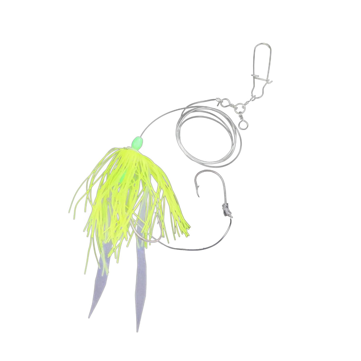 Jigging World Tandem Hook Micro Silicon Skirt Fluke Rigs