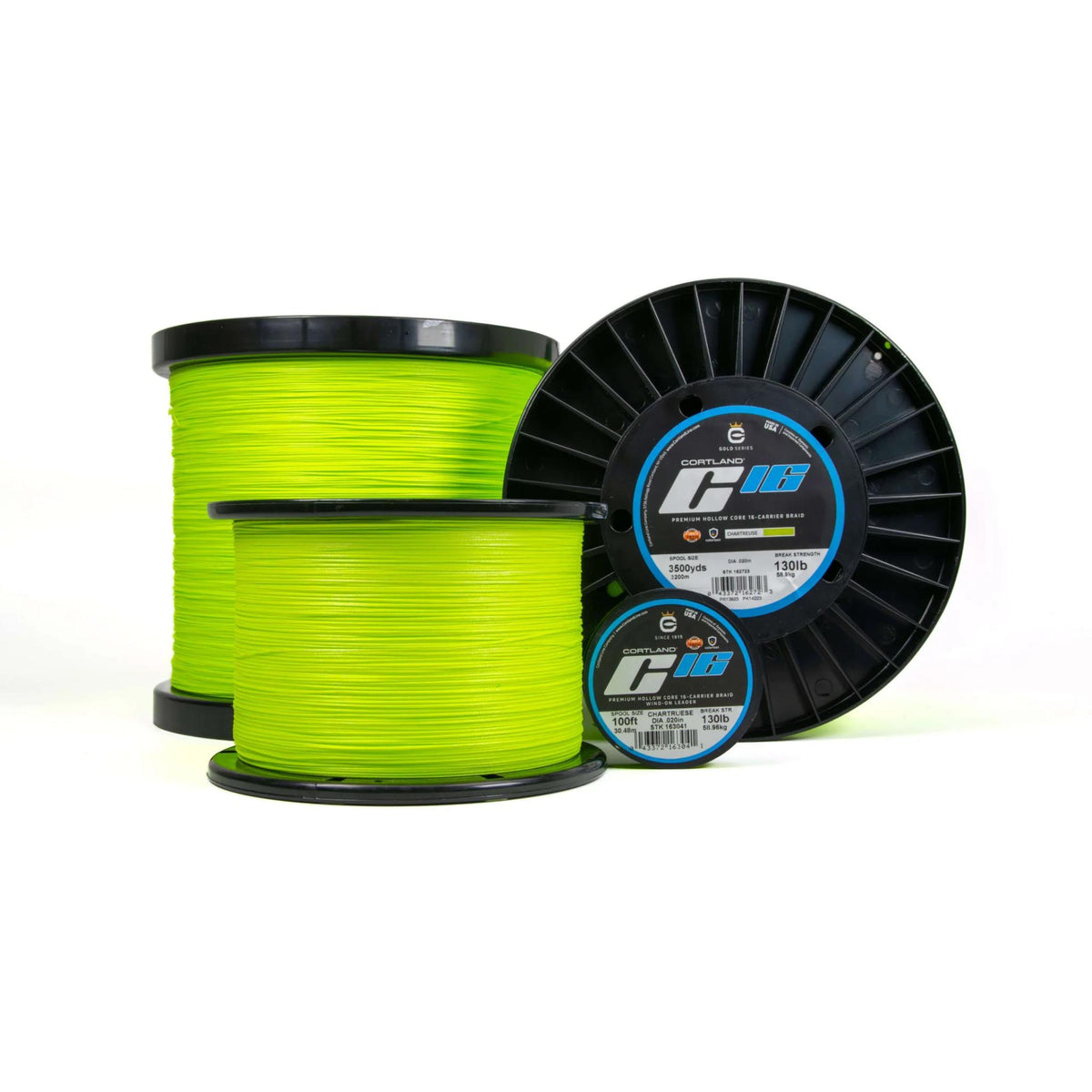 Cortland C-16 Super Braid Hollowcore Braided Fishing Line (5000 yd Spools)