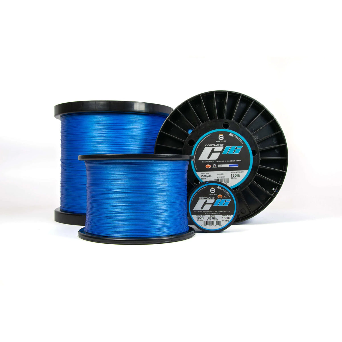 Cortland C-16 Super Braid Hollowcore Braided Fishing Line (3500 yd Spools)